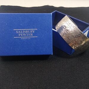 Salisbury Pewter Floral September Cuff Bracelet